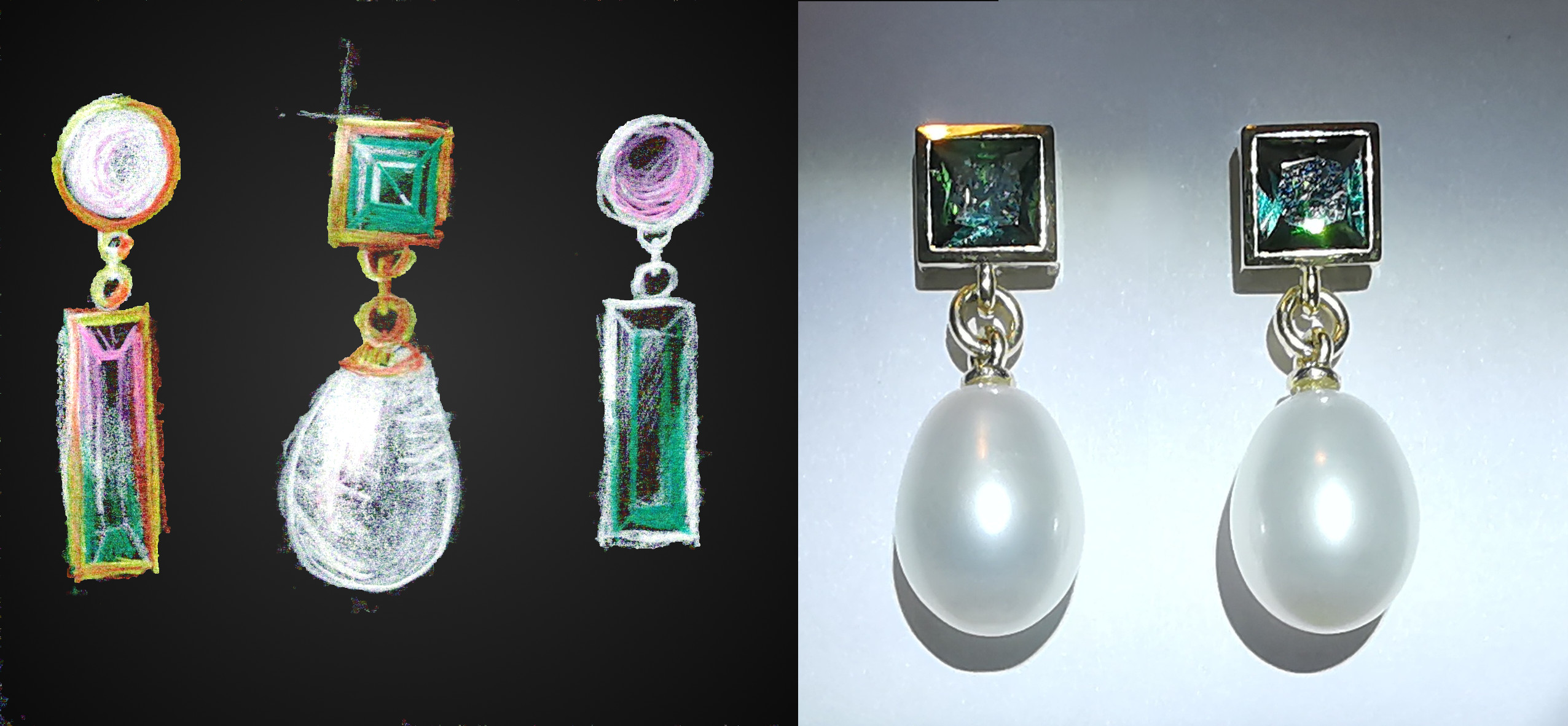 Von der Skizze zum Ohrring Von der Skizze zum Ohrring